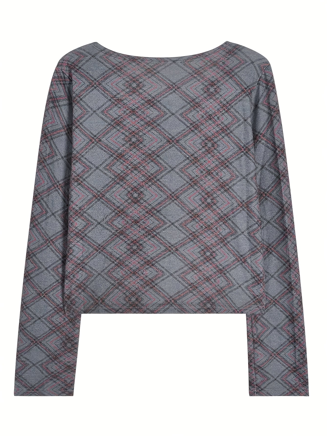 Y2K Rhombus Plaid Blazer