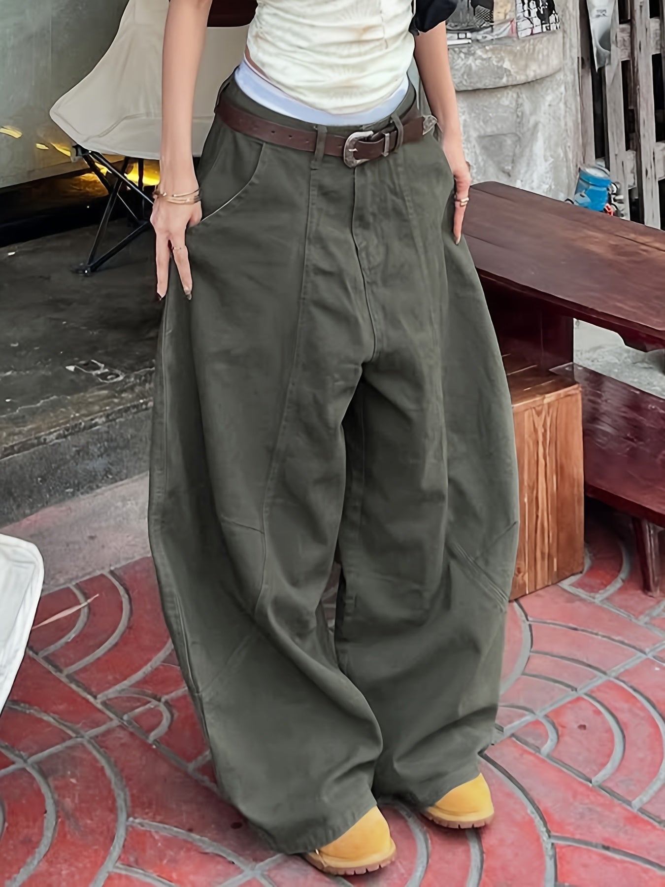 High-Waisted Wide Leg Jeans