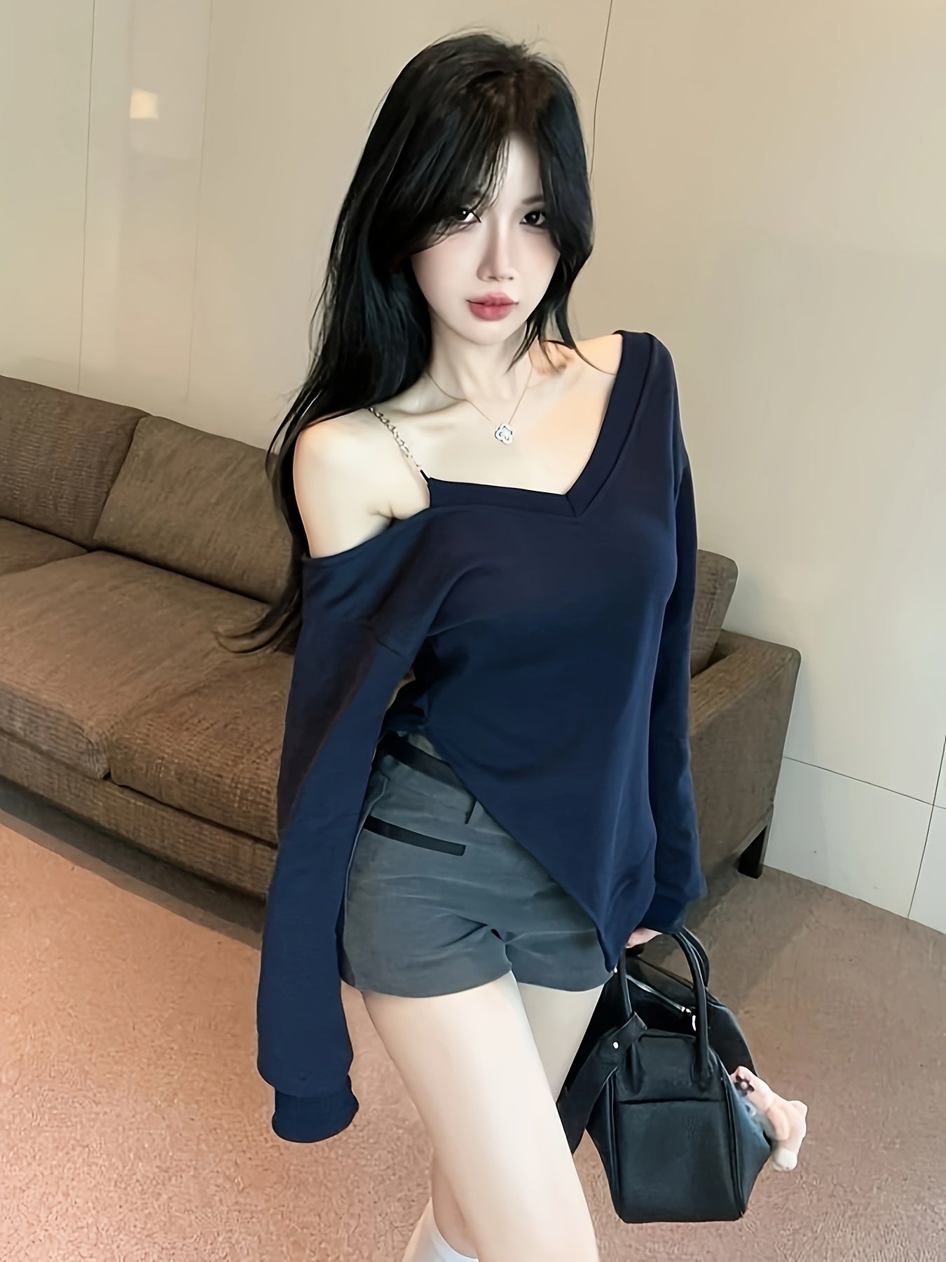 Sexy Off-Shoulder Long Sleeve Sweater