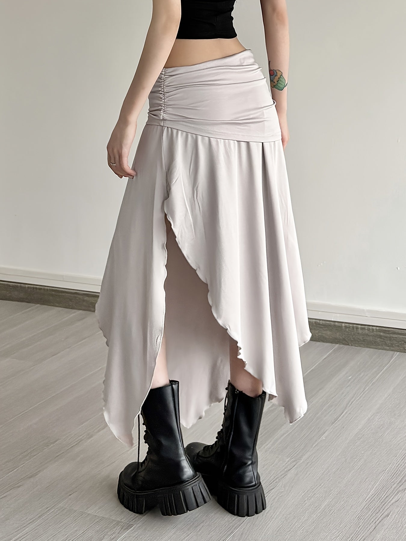 Chic French-Inspired Asymmetrical A-Line Skirt