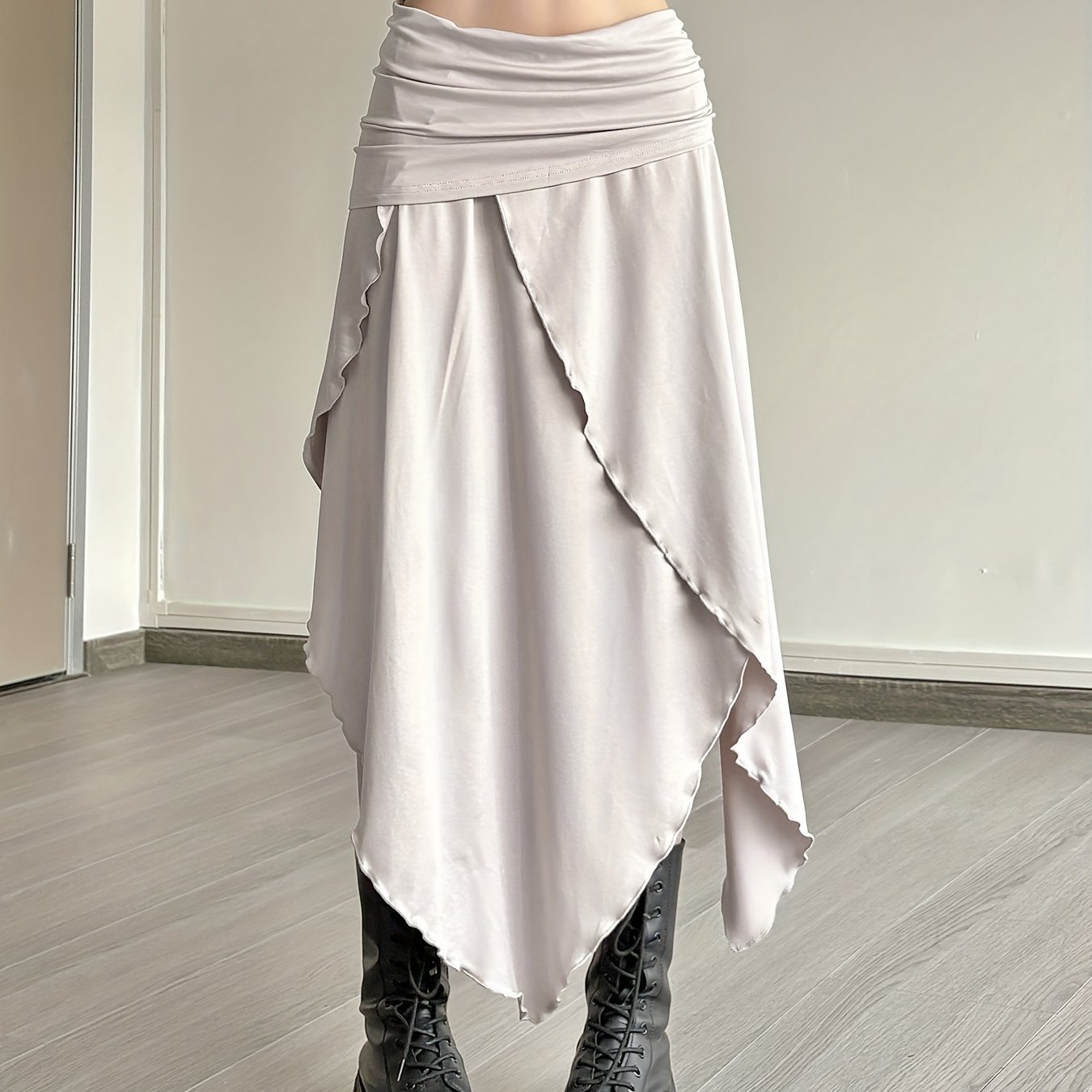 Chic French-Inspired Asymmetrical A-Line Skirt