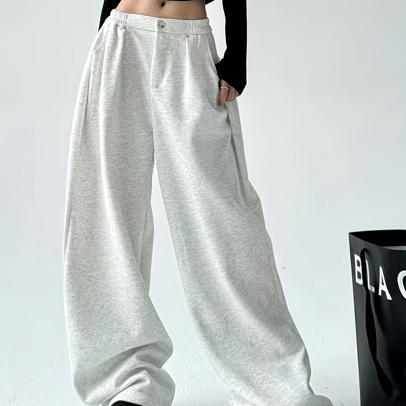 High-Waist Wide Leg Joggers