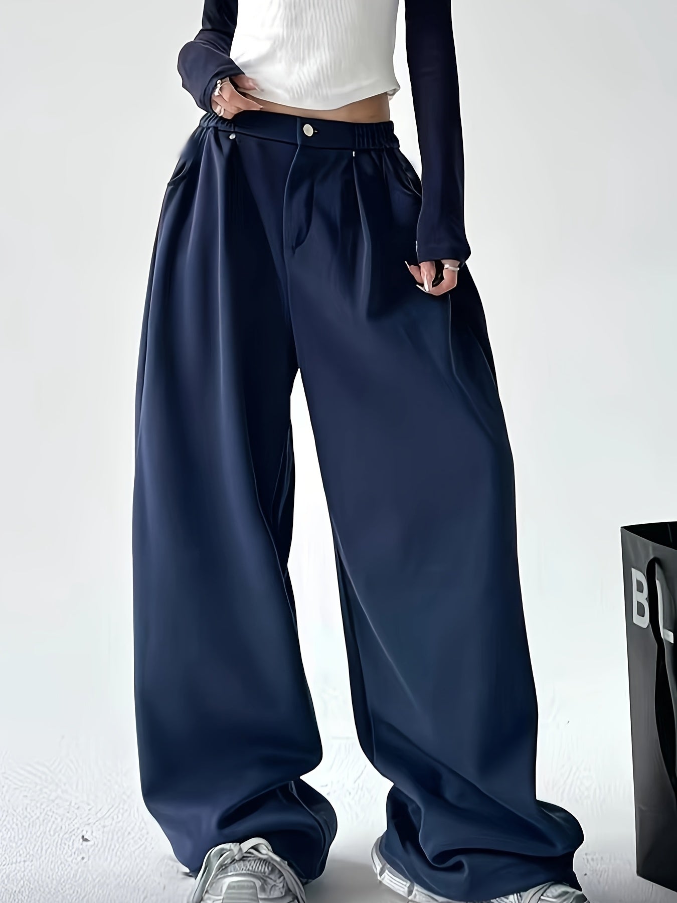 High-Waist Wide Leg Joggers