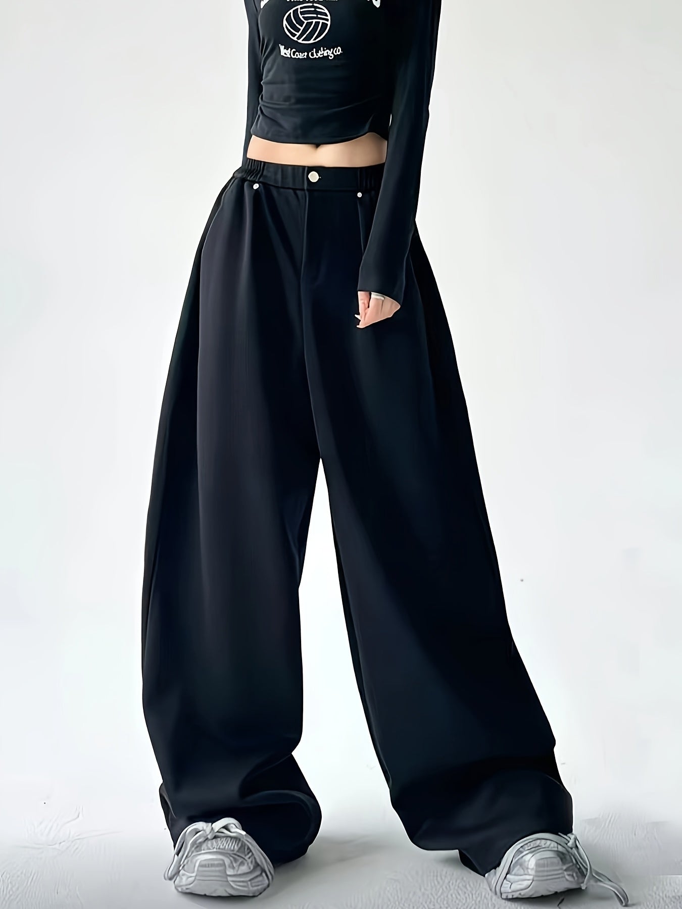 High-Waist Wide Leg Joggers