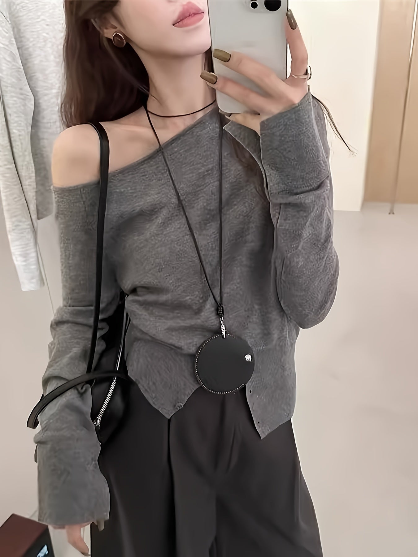 Inspired Asymmetric One-Shoulder Sweater