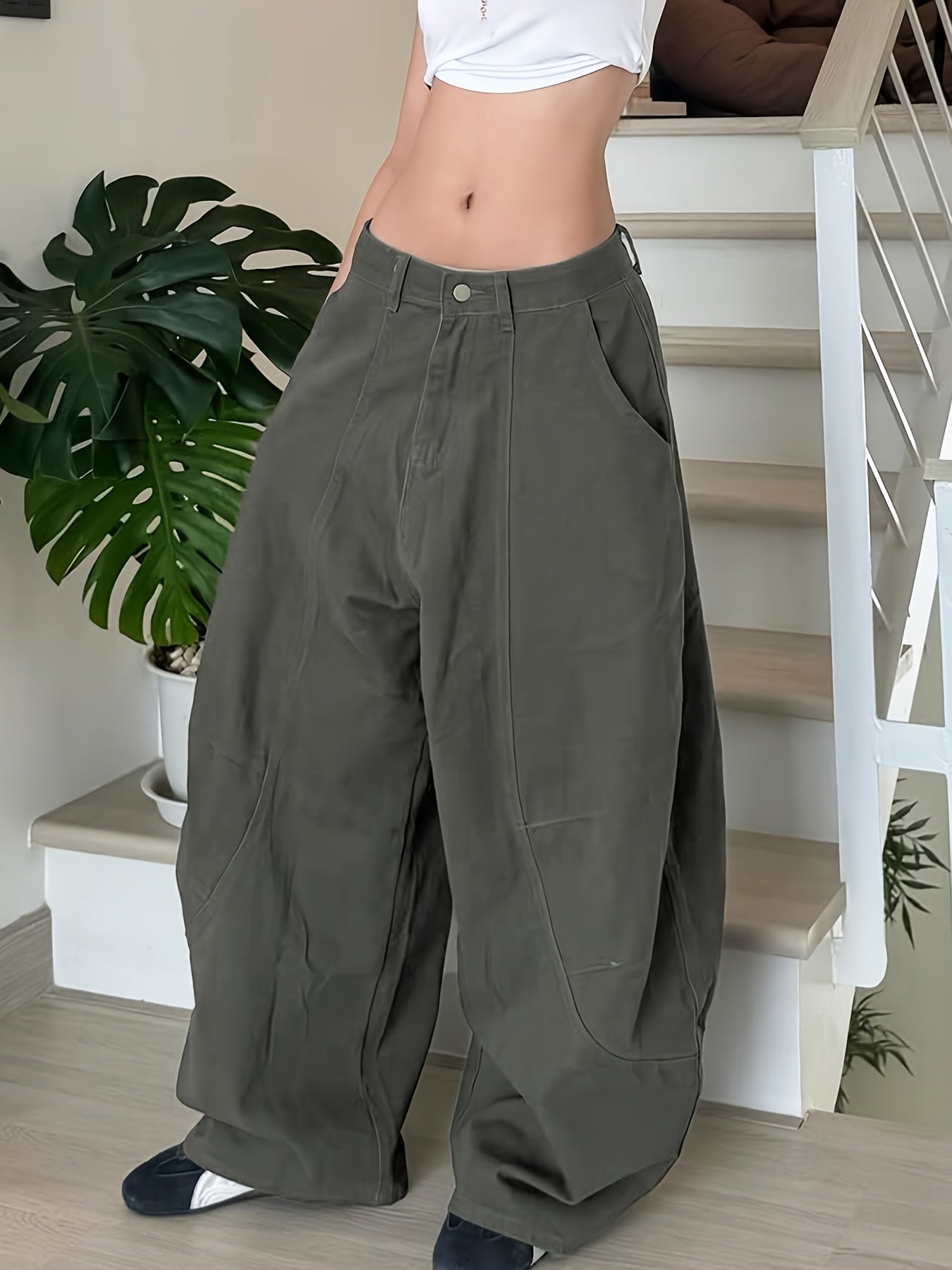 High-Waisted Wide Leg Jeans