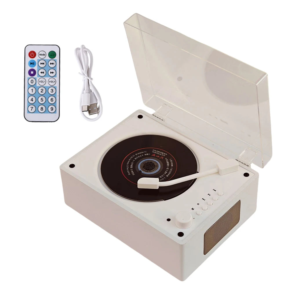 Retro CD Player Rechargeable Wireless Bluetooth 5.0 Speaker