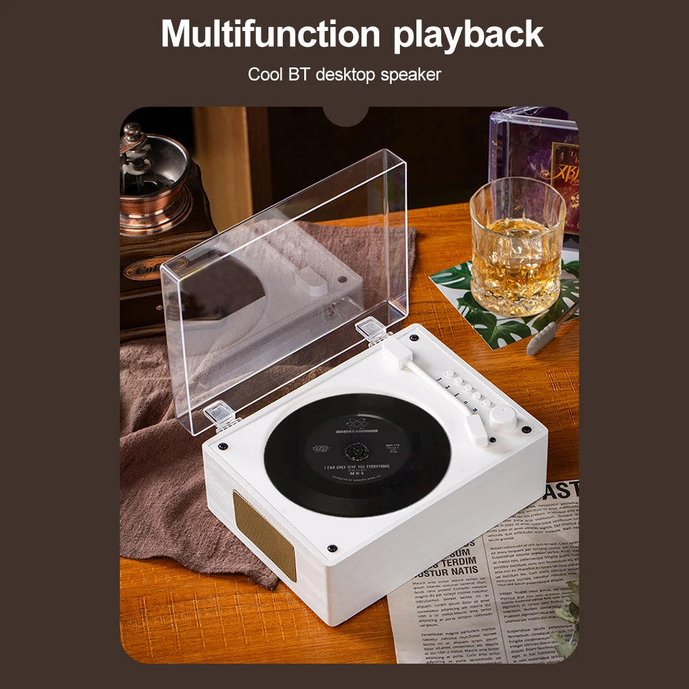 Retro CD Player Rechargeable Wireless Bluetooth 5.0 Speaker