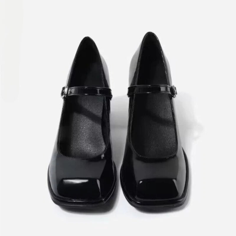 Mary Janes Office Ladies Solid Elegant Vintage Medium Heels