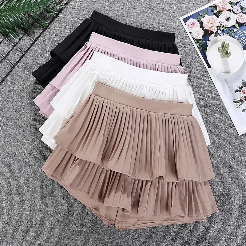 Tiered Ruffled Mini Skirt