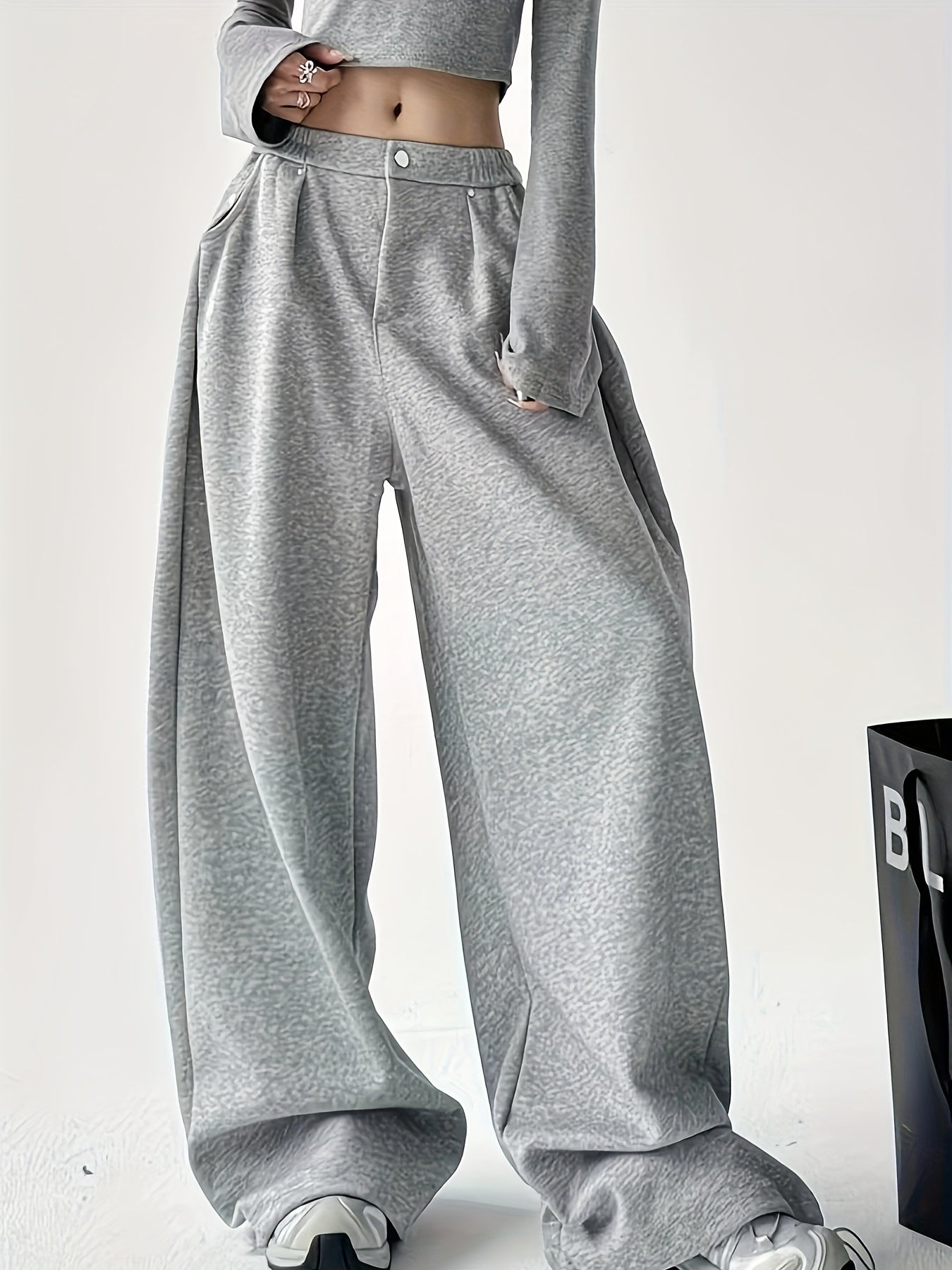 High-Waist Wide Leg Joggers