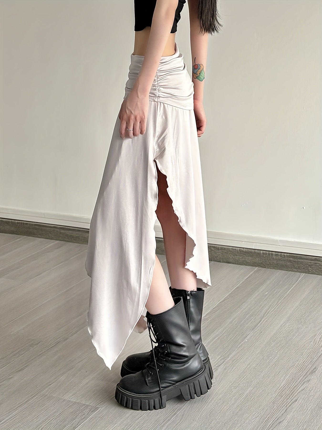 Chic French-Inspired Asymmetrical A-Line Skirt
