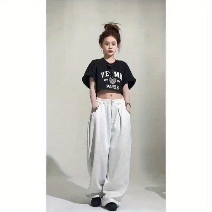 High-Waist Wide Leg Joggers