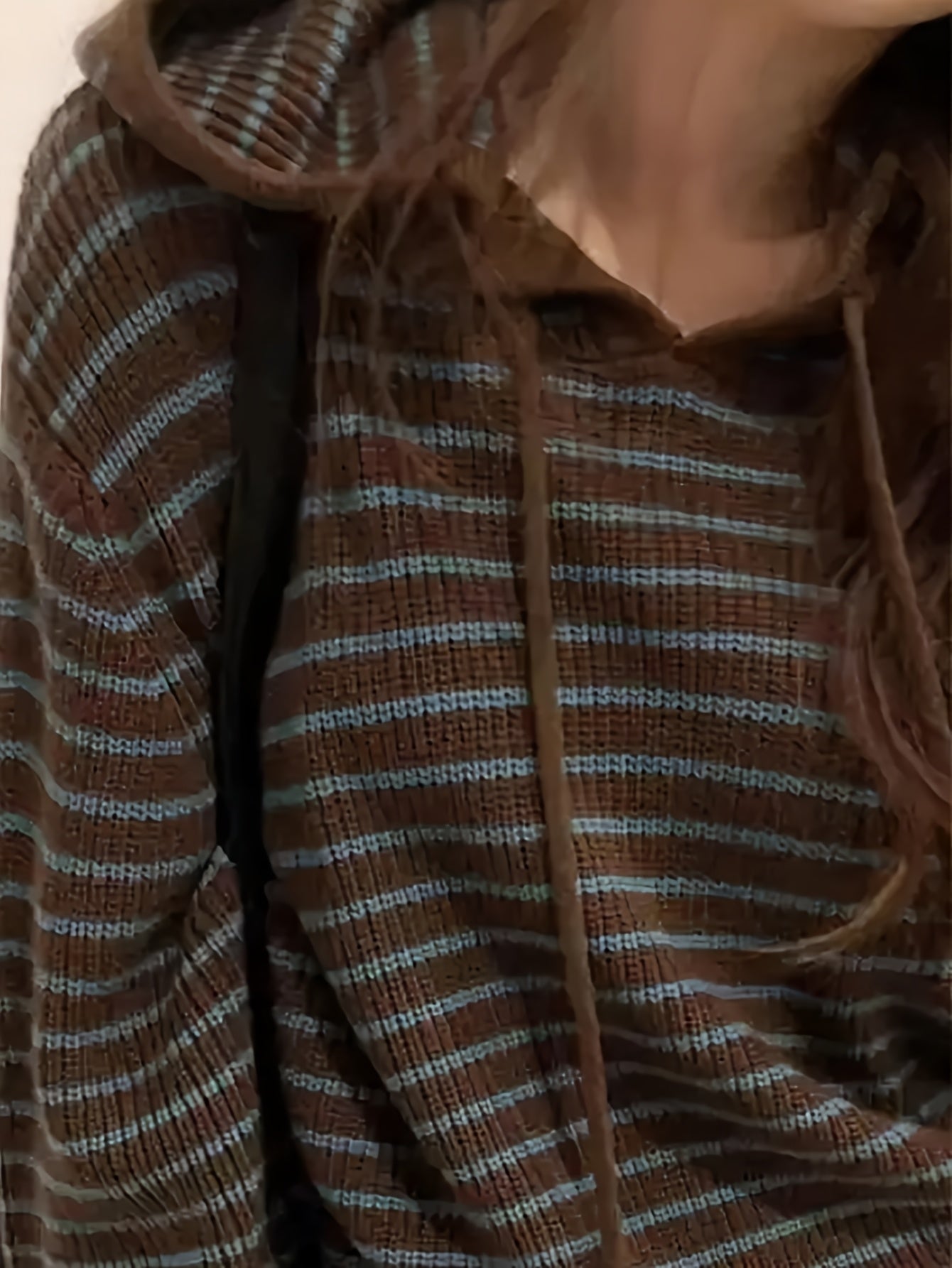 Minimalist Striped Hooded Sweater