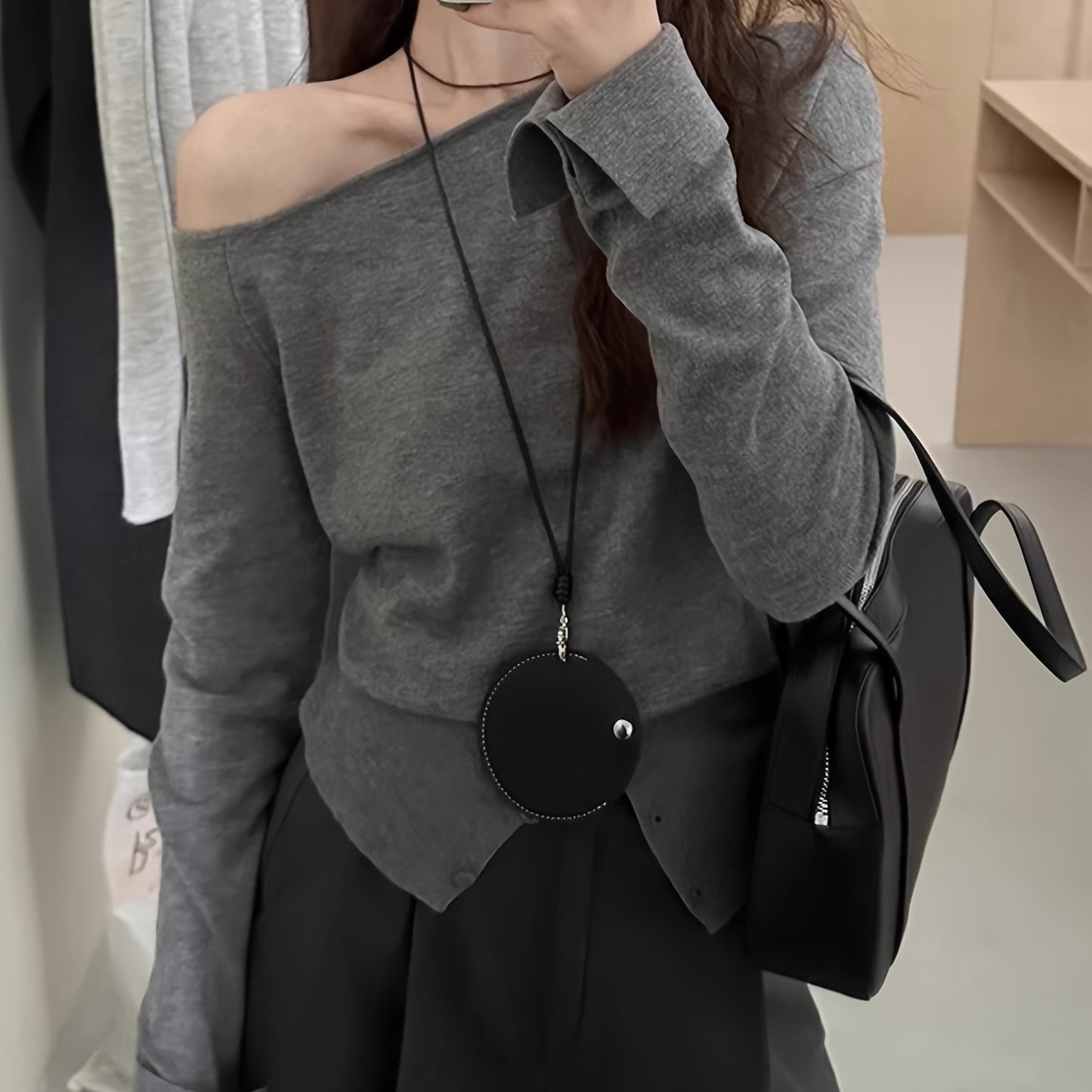 Inspired Asymmetric One-Shoulder Sweater