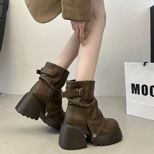 Chunky Platform Round-Toe Slip