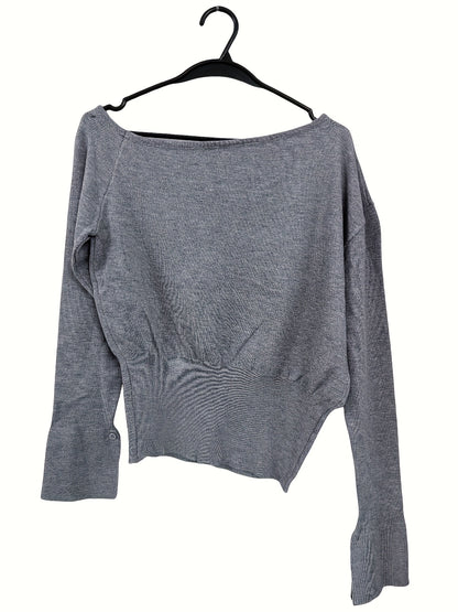 Inspired Asymmetric One-Shoulder Sweater