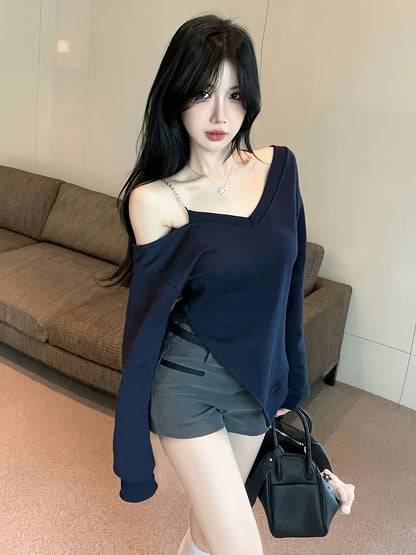 Sexy Off-Shoulder Long Sleeve Sweater