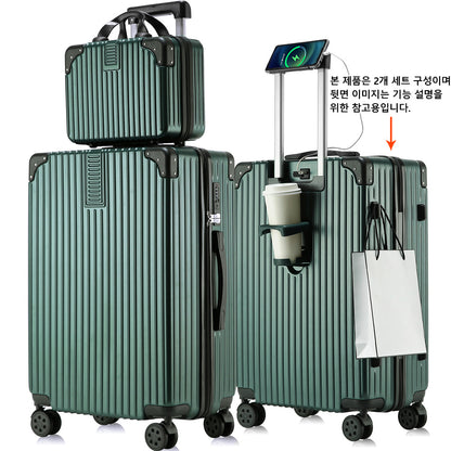 [Lightweight + 360° Silent Wheel] REGESY Carrier 2pcs Set Large Capacity Travel Luggage 20" 24" 28"