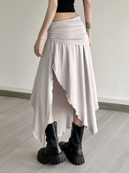 Chic French-Inspired Asymmetrical A-Line Skirt