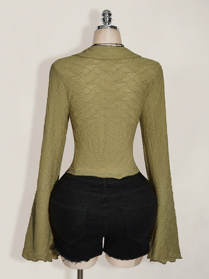 Asymmetric Hem Lettuce Trim Top