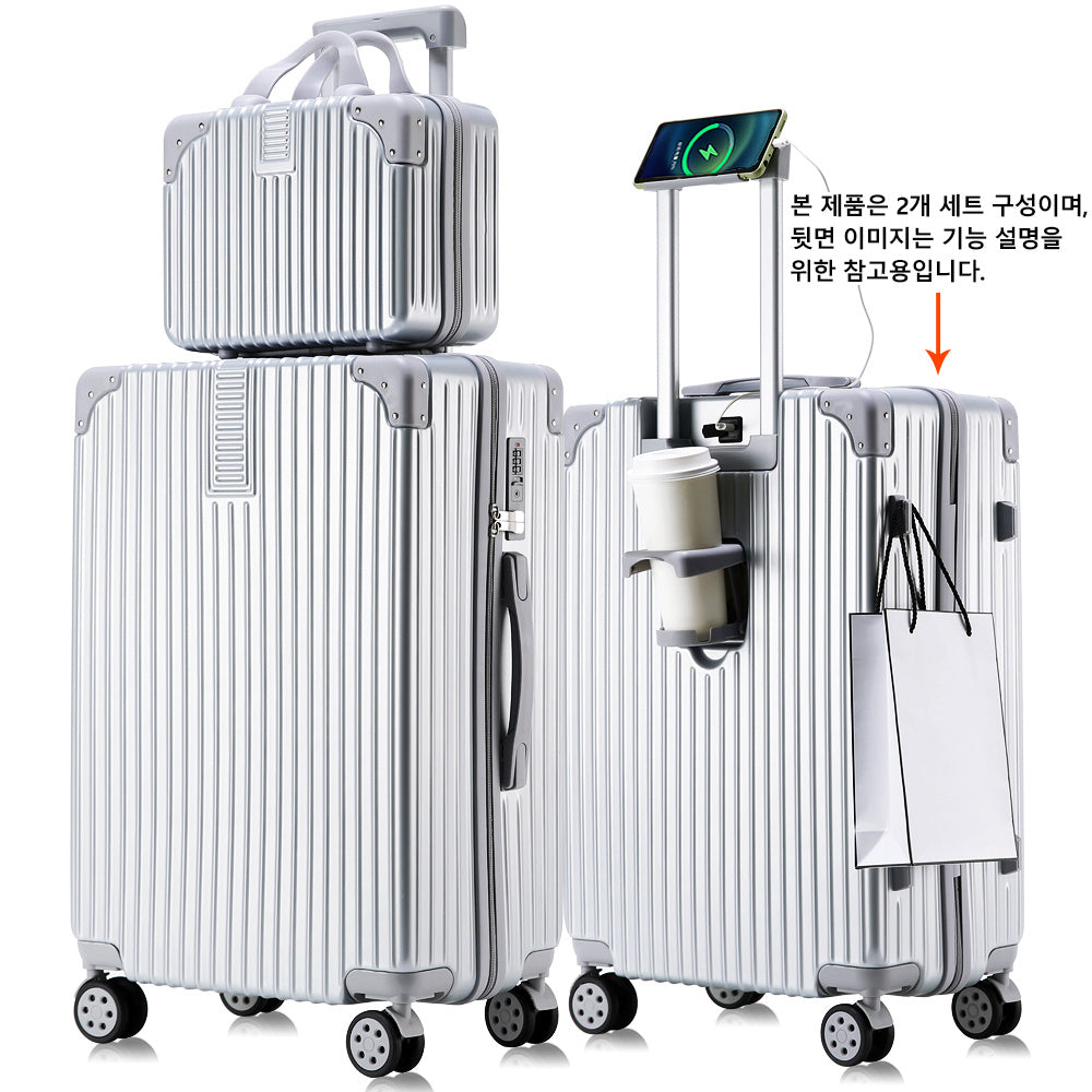 [Lightweight + 360° Silent Wheel] REGESY Carrier 2pcs Set Large Capacity Travel Luggage 20" 24" 28"