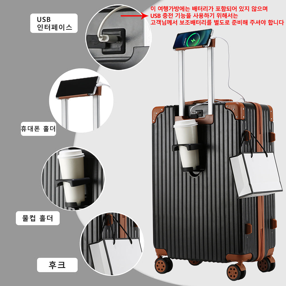[Lightweight + 360° Silent Wheel] REGESY Carrier 2pcs Set Large Capacity Travel Luggage 20" 24" 28"