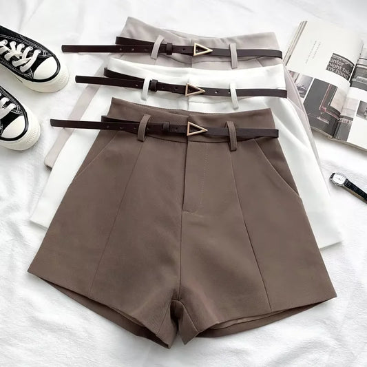 Casual A-line High Waist Short