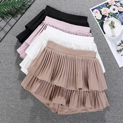 Tiered Ruffled Mini Skirt