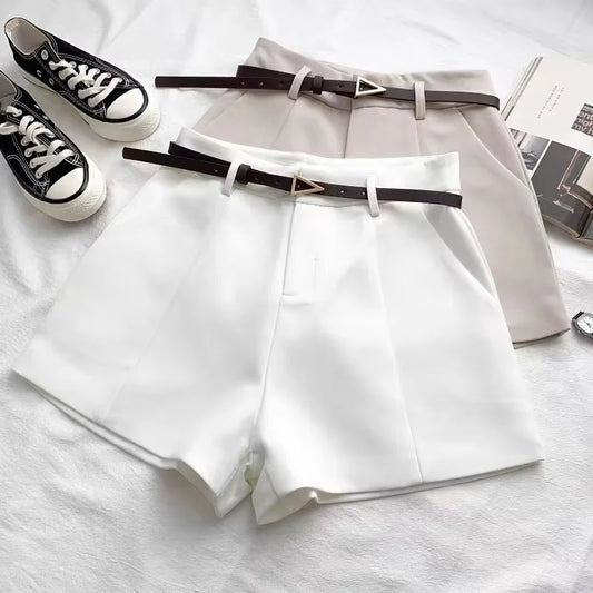 Casual A-line High Waist Short