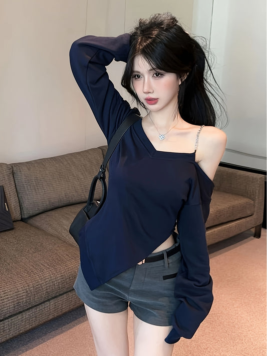 Sexy Off-Shoulder Long Sleeve Sweater