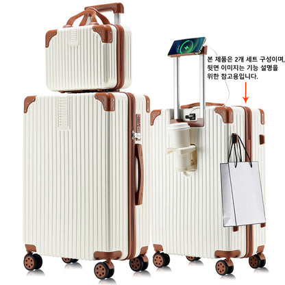 [Lightweight + 360° Silent Wheel] REGESY Carrier 2pcs Set Large Capacity Travel Luggage 20" 24" 28"