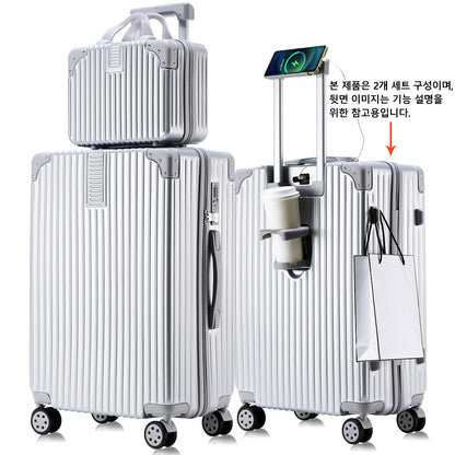 [Lightweight + 360° Silent Wheel] REGESY Carrier 2pcs Set Large Capacity Travel Luggage 20" 24" 28"