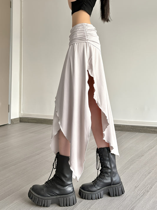 Chic French-Inspired Asymmetrical A-Line Skirt