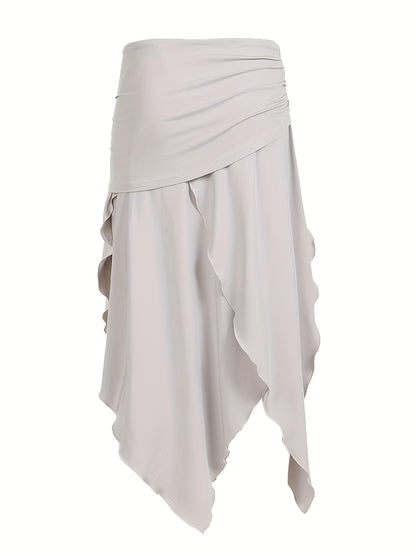 Chic French-Inspired Asymmetrical A-Line Skirt