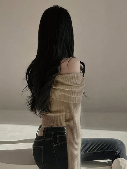 Elegant Off-Shoulder Sweater