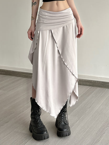 Chic French-Inspired Asymmetrical A-Line Skirt