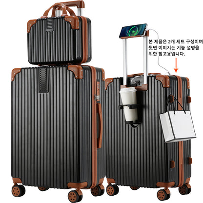 [Lightweight + 360° Silent Wheel] REGESY Carrier 2pcs Set Large Capacity Travel Luggage 20" 24" 28"