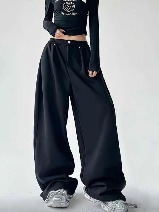 High-Waist Wide Leg Joggers