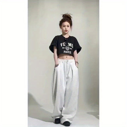 High-Waist Wide Leg Joggers